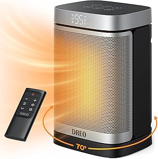 81oqGEsMPGL._AC_UL320_ DREO Space Heater Portable Electric Heaters for Indoor Use with Thermostat 70°Oscillation Remote ECO 12H Timer 5 Mo (New) - Image 1