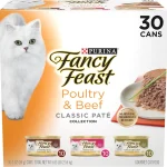 Purina Fancy Feast Classic Pate Wet Cat Food 3 oz Cans 30-Pack Variety Pack grain free recipes crafted with poultry a (New)