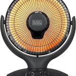 BLACK+DECKER 14" Oscillating Radiant Dish Heater 800 Watts BHRO608 Black Portable Heater for Rooms up to 161 Sq. Ft. (New)