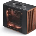 darkFlash WD200 Portable Micro-ATX PC Case   Premium Walnut Wood Design High-Airflow Mesh 335mm GPU Support 240mm AIO (New)