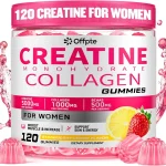 Creatine for Women 5000mg Complex with Collagen &amp BCAAs Vitamin B12 120 Ct Sugar-Free Creatine Gummies for Women Crea (New)