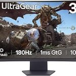 LG 32GS60QC-B Ultragear 32-inch Curved Gaming Monitor QHD 2560x1440 180Hz 1ms 1000R AMD FreeSync HDR10 HDMIx2 DisplayPor (New)