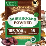 Venture Pal 16 in 1 Mushroom Powder 1730mg Adaptogenic Mushrooms Supplement 100% Fruiting Body Coffee Alternative with L (New)