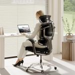 FLEXISPOT ErgoX PRO Premium Ergonomic Office Chair Soft Black-FT 7D Linkage Armrests4D 2-in-1 Headrest CloudTech Sea (New)