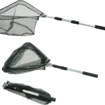 RESTCLOUD Fishing Landing Net with Telescoping Pole Handle Fishing net Freshwater for Kids Men Women Extend to 40-63 Inches (New)