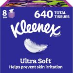 Kleenex Ultra Soft Facial Tissues 8 Cube Boxes 80 Tissues per Box (New)