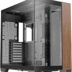 Antec C8 Wood Full-Tower E-ATX PC Case Wooden Front Panel No Fans Wooden Front Panel Seamless Tempered Glass Front &amp (New)