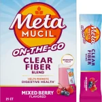 Metamucil Fiber Supplement Clear Mixing Fiber Powder Stick Packs Mixed Berry Flavor On the go Plant Based Prebiotic Fi (New)