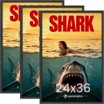 upsimples 24x36 Poster Frames Gallery Wall Frame Set of 3 Black Wood Grain Large 24 x 36 Picture Frame Vertical &amp Hor (New)