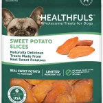 HEALTHFULS Real Dried Sweet Potato Slices Grain Free Dog Treats 16 oz Real Dried Sweet Potatoes Limited Ingredients (New)