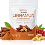 Resilia Ceylon Cinnamon Capsules with Berberine HCl 60 Vegetable Capsules 1000 mg Cinnamon bark and 500 mg Berberine H (New)