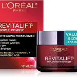 L'Oreal Paris Revitalift Triple Power Face Cream 255 Oz Anti-Aging Face Moisturizer with Hyaluronic Acid Vitamin C &amp (New)