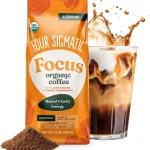 Four Sigmatic Organic Focus Mushroom Ground Coffee Dark Roast Organic Coffee with Lion's Mane &amp Chaga Mushroom for Ment (New)