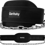 Qarituky Dip Belt Heavy Duty Weighted Pull Up Belt with 38 IN Steel Chain Professional Weight Lifting Belts Reliable W (New)