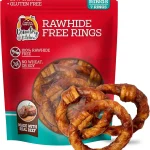 Country Kitchen Rawhide Free Beef Rings Dog Chews 7 Count Made with Real Beef Highly Digestible Gluten Free (New)
