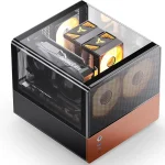 JONSBO V12 Black Micro ATX Mid Tower PC Case Hyperboloid Glass Desktop Design Separated Cabinet StructureWalnut WoodMA (New)