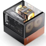 JONSBO V12 Black Micro ATX Mid Tower PC Case Hyperboloid Glass Desktop Design Separated Cabinet StructureWalnut WoodMA (New)