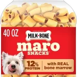 Milk-Bone MaroSnacks Small Dog Treats with Real Bone Marrow 40 Oz Dog treats with 12% protein (New)