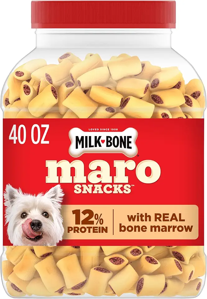 81xXOlvM-RL._AC_UL960_FMwebp_QL65_ Milk-Bone MaroSnacks Small Dog Treats with Real Bone Marrow 40 Oz Dog treats with 12% protein (New) - Image 1