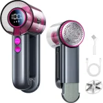 DRFLASH 2-in-1 Rechargeable Fabric Shaver &amp Lint Remover1800mAh 3-Speed Lint Shaver with Digital LED Display Type-C Fa (New)