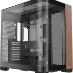 Antec C8 Curve Wood Full-Tower E-ATX PC Case Wooden Front Panel No Fans Wooden Front Panel Curved Glass Dual-Chamber (New)