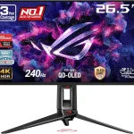 ASUS ROG PG27UCDM 27 Inch 4K 240Hz OLED Gaming Monitor QD-OLED OLED Care Pro Neo Proximity Sensor Custom Heatsink Dis (New)