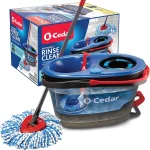 O-Cedar RinseClean Spin Mop &amp Bucket System Clean with Clean Water Removes 99% of Bacteria (New)