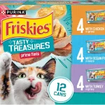 Friskies Purina Tasty Treasures Cat Food Prime Filets Variety 12 55 oz Chicken and tuna chicken ocean fish and tu (New)