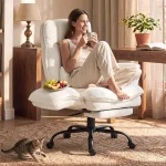 Wider Seat Office Chair with Flip Armrests for Criss Cross Legged&ampCats Big and Tall Executive Ergonomic Reclining Chair w (New)