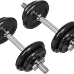 Amazon Basics Adjustable Dumbbell Hand Weight Set with Storage Case Portable Secure 38 Pounds Black (New)