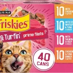 Purina Friskies Prime Filets Cat Food Variety Pack 40 Pack 55 oz Cans Surfin' and Turfin' wet cat food favorites in a (New)