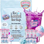 The Loaded Tea Shop Cotton Candy Collagen Protein Energy Drink Mix 5ct 5g collagenprotein 200mg green tea caffeine (New)