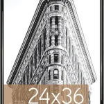 MCS Trendsetter Poster Frame 24x36 Black High-Gloss 1-Pack Trendsetter Poster Frame For Photos &amp Art Prints Hangs Ve (New)