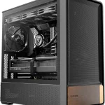Okinos Air Cross Genuine Walnut Wood ATX Case 3Ã—140mm PWM Fan &amp 2x120mm Reverse PWM Fan Pre-Installed Airflow Optimized (New)