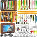 PLUSINNO Fishing Lures 137Pcs Tackle Box with Tackle Included Crankbaits Spoon Hooks Weights &amp Other Accessories Fis (New)