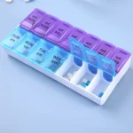 Weekly Portable Travel Pill Cases Box 7 Days Organizer 14 Grids Pills Container (New)