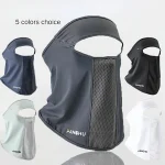 Anti UV Full Face Mask for Outdoor Sports Breathable Ice Silk Ear Cord Veil (New)