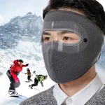 Unisex Winter Warm Face Mask with HD Anti Fog Goggles Windproof Cold Proof (New)