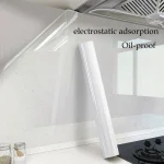 45cm Transparent Waterproof Oil Proof and Static Resistant Wallpaper Kitchen Stove and Cabinet Anti Fouling Sticker (New)