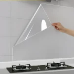 45cm Transparent Waterproof and Oil Proof Static Wallpaper Kitchen Stove Anti Fouling Sticker High Temperature (New)