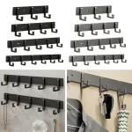 Punch free Wall Mounted Living Room Clothes Hanger Load Bearing Hook Towel Bathroom Wall Strong Adhesive (New)