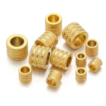10 Stainless Steel 3 4 5 6mm Big Hole Loose Spacer Beads Charms for DIY Bracelets (New)
