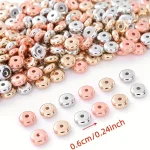 200 Mixed Color 6mm CCB Charm Spacer Wheel Bead Oval Flat Round Loose (New)