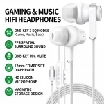 Gaming & Music HIFI Headphones for Samsung iPhone USB C Earphones Wired Type (New)