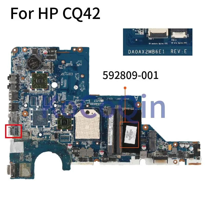 H012c978fd5d94b369f788e2ec2551e79G HP G42 G62 CQ42 CQ62 Laptop Motherboard CPU Socket (New) - Image 1