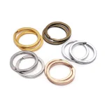 10 Lot 25 28 30mm Gold Round Key Ring Llaveros Clasp Findings Key Chain (New)