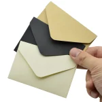 20 Small Vintage Classical Blank Paper Envelopes White Black Kraft Mini Window Envelope (New)