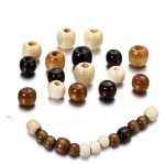 100 10 12mm Vintage Natural Wooden Spacer Beads Wood Big Hole Loose Beads Dreadlock (New)