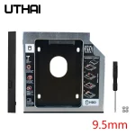 UTHAI DW95S HDD Caddy 9.5mm Aluminum Optibay SATA 3 Hard Disk Drive Box (New)