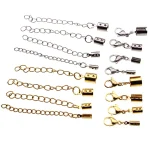 10 Lot Stainless Steel Lobster Clasp Cord Rope Clips Crimps End Clasps Connectors for (New)